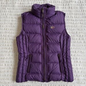 Napapijri Purple Women’s Down Puffer Vest w/ Foldable Hood Size Small